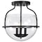 Nuvo Amado 3-Light Semi Flush Mount Matte Black Clear Glass 60/7823 - alternate 3